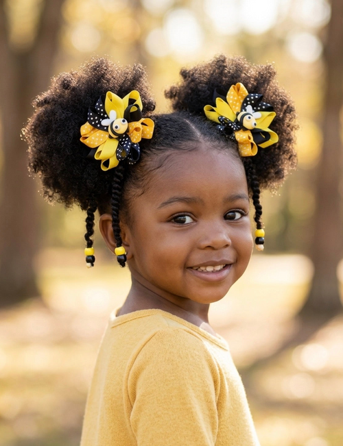 Afro Puffs Merveille — Lot de 2 (Personnalisable)